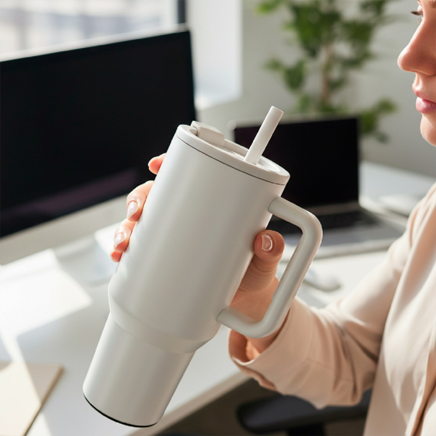 Vaso Térmico Premium Personalizable 1.2L Crema 4