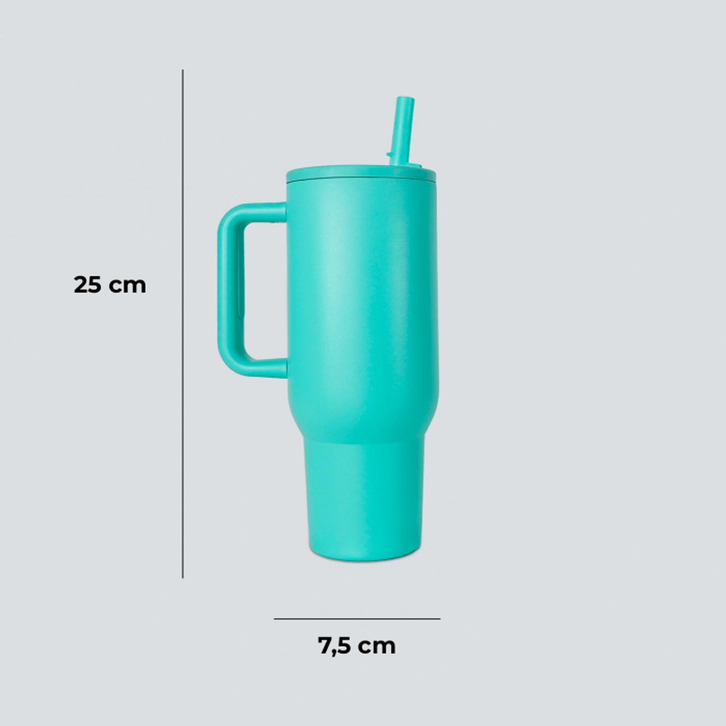 Vaso Térmico Premium Personalizable 1.2L Turquesa 3