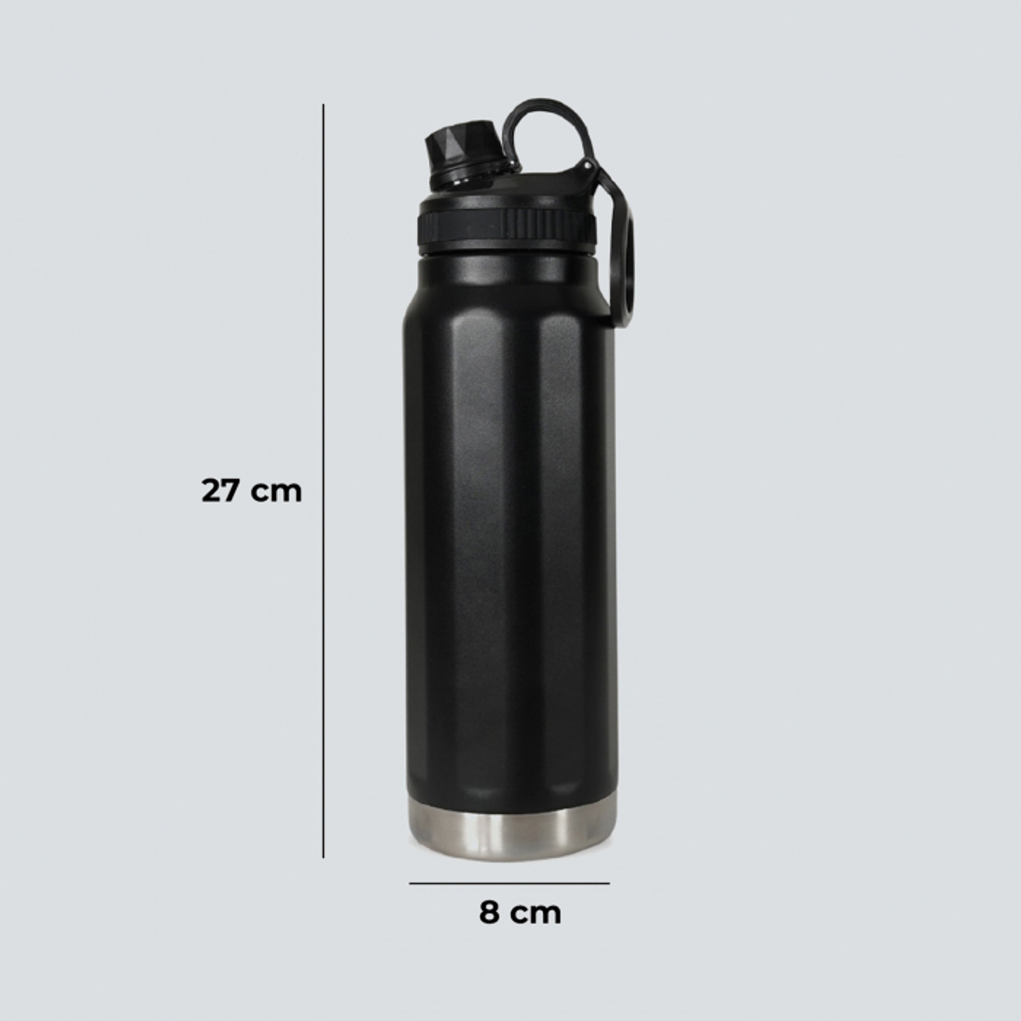 Botella Termica Personalizable 800ml Negra 2