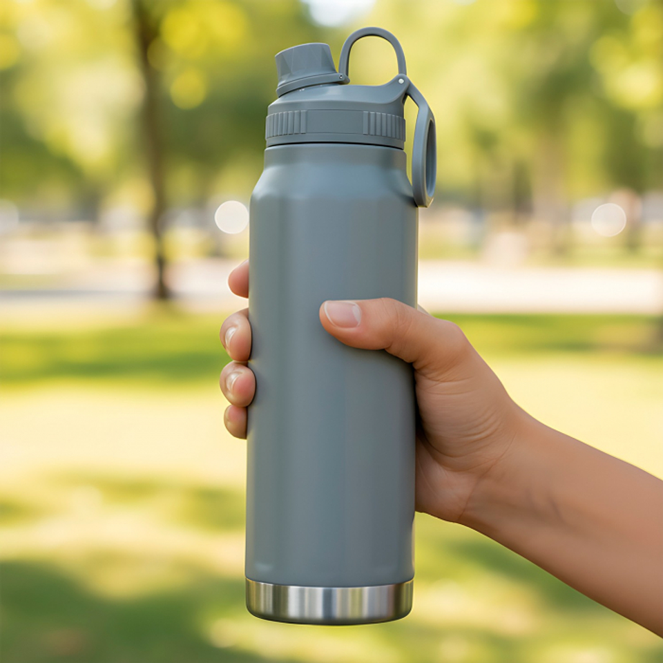 Botella Termica Personalizable 800ml Gris 4