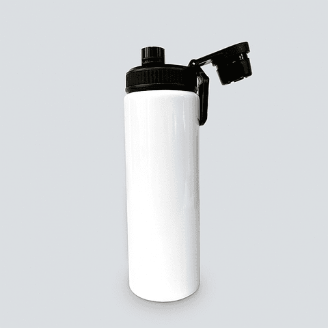 Botella Aluminio Personalizable 800ml Tapa Negra