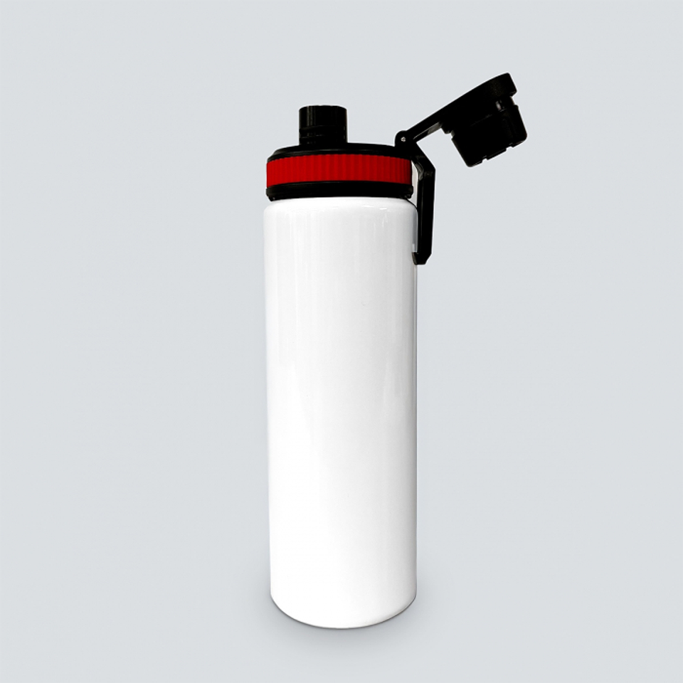 Botella Aluminio Personalizable 800ml Tapa Roja 2