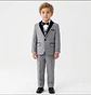Terno Formal de Niño Gris Premium con Solapa Texturizada (Tallas 4 a 12) - Miniatura 1