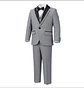 Terno Formal de Niño Gris Premium con Solapa Texturizada (Tallas 4 a 12) - Miniatura 2