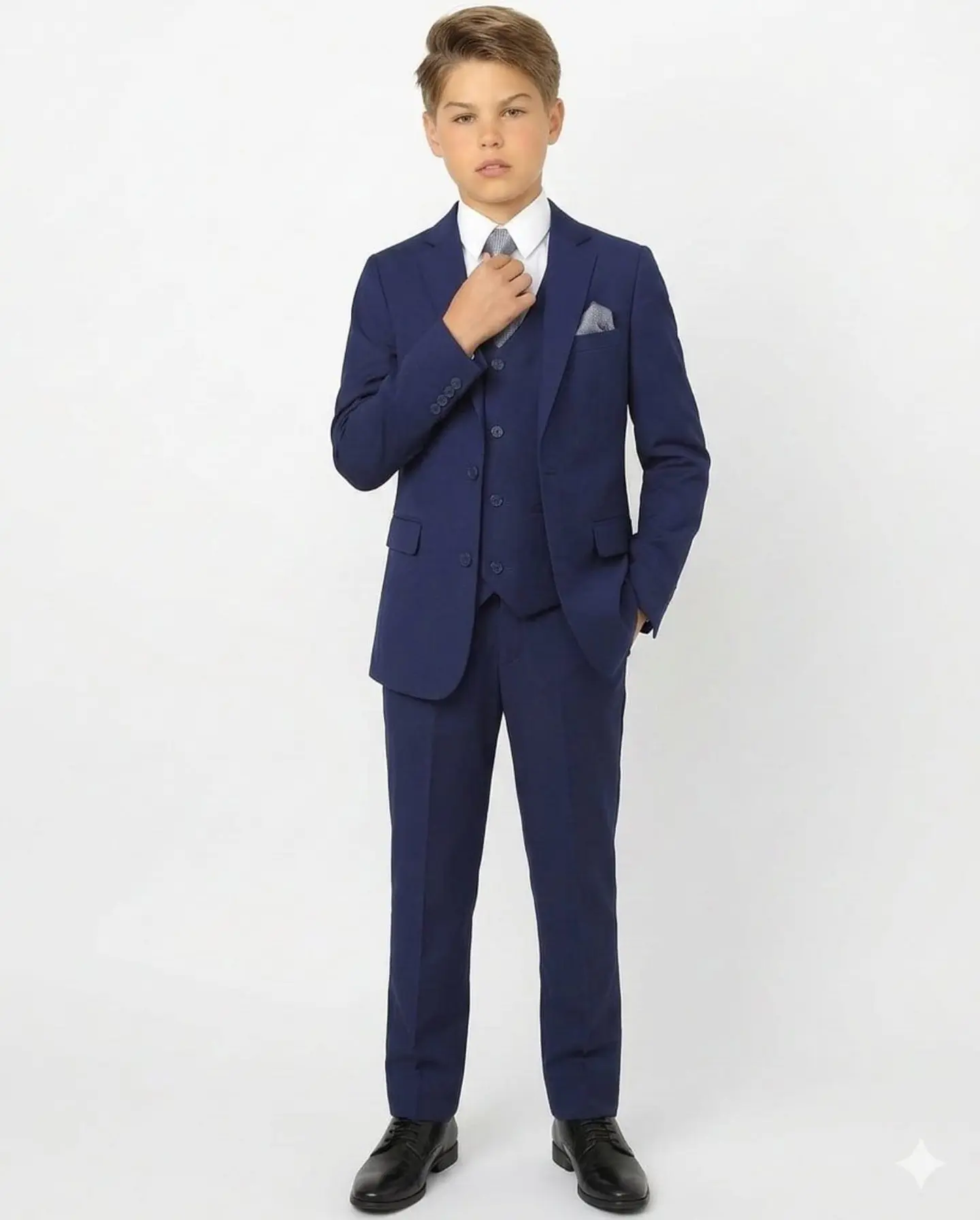 Terno Azul Marino Slim Fit para Niño - Conjunto 5 Piezas 1