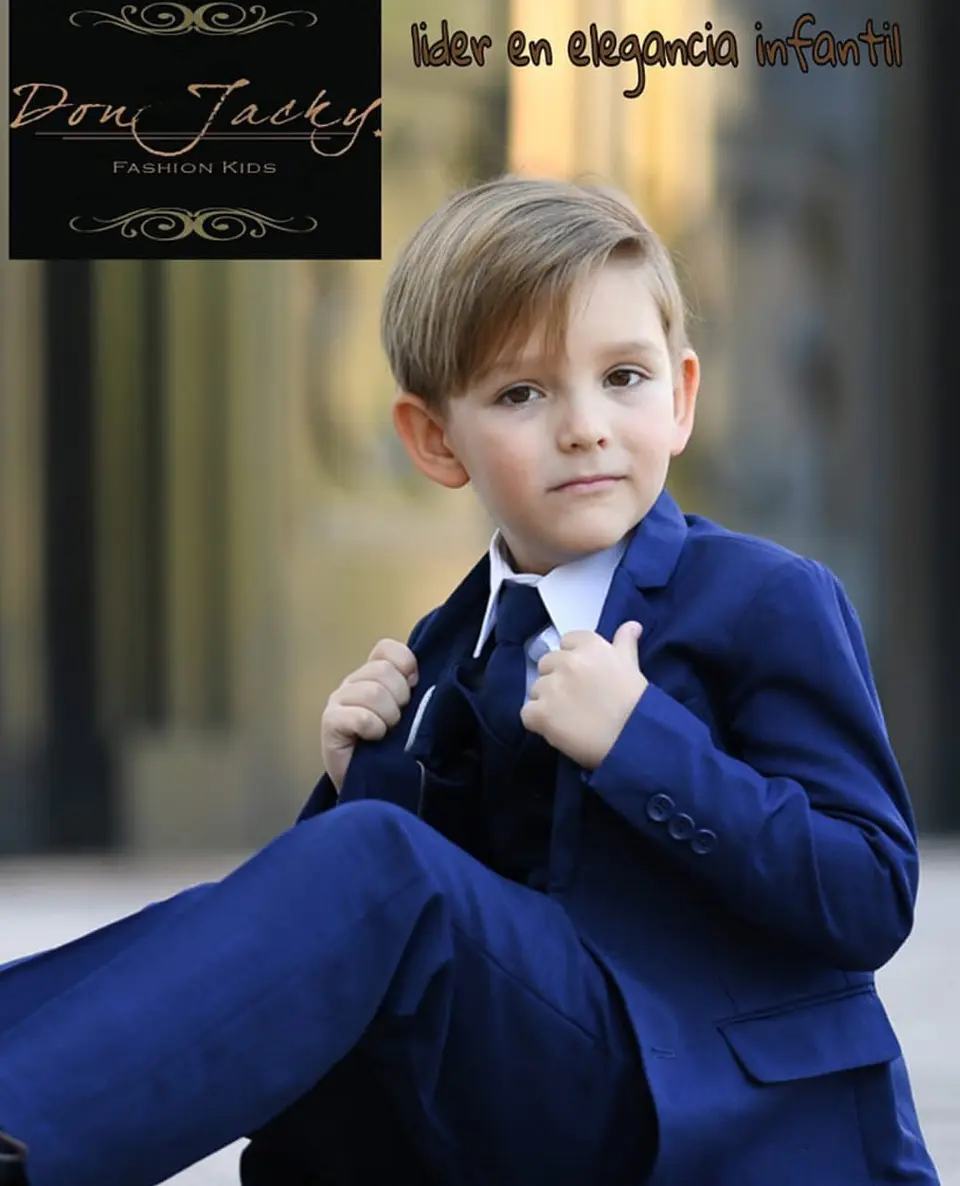 Terno Azul Marino Slim Fit para Niño - Conjunto 5 Piezas 2