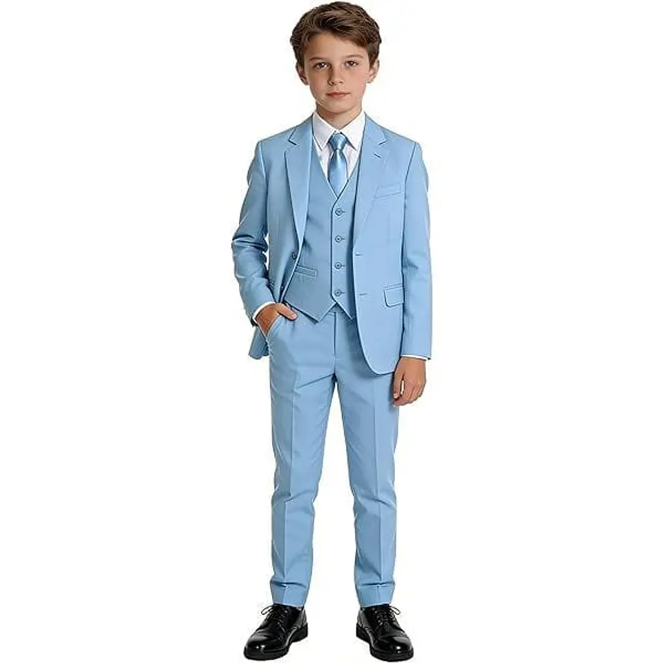 Traje Completo de 5 Piezas Celeste para Niño (Gala y Ceremonia) 1