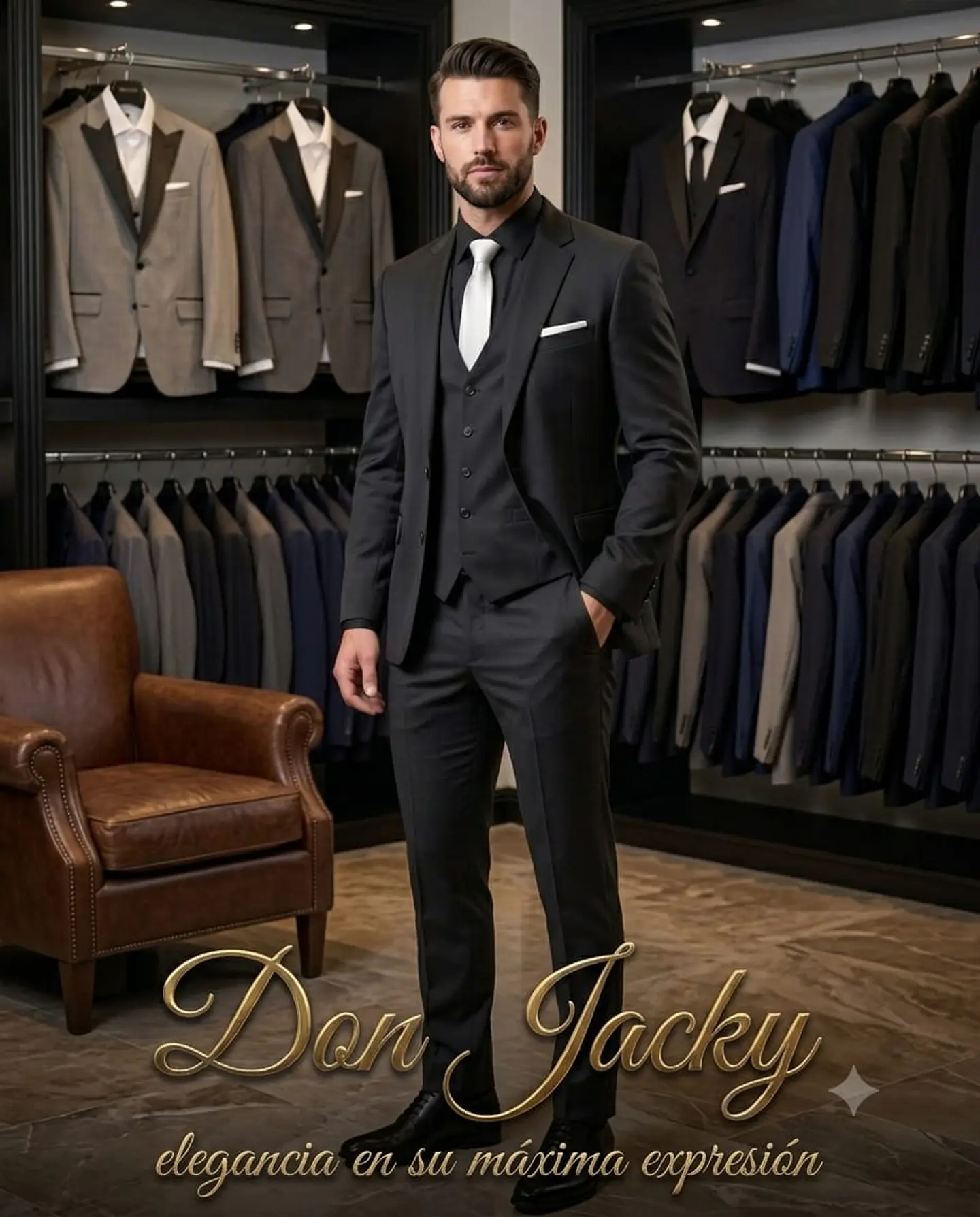Terno Negro de Gala 3 Piezas para Hombre – Novios y Eventos Formales 1