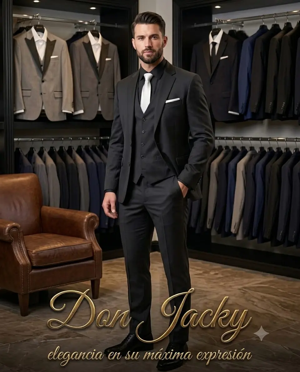 Terno Negro de Gala 3 Piezas para Hombre – Novios y Eventos Formales 1