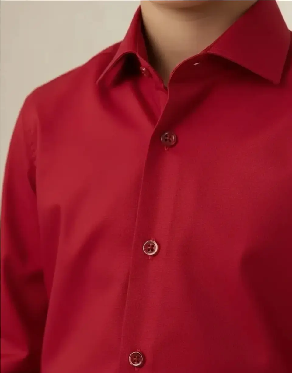Camisa Formal de Niño Roja Manga Larga (Tallas 6 a 16 2