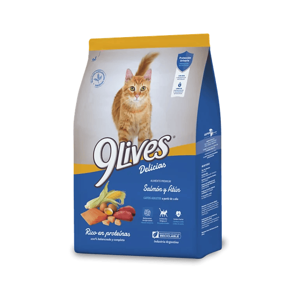9 Lives Gato Salmon y Atún 8 KG