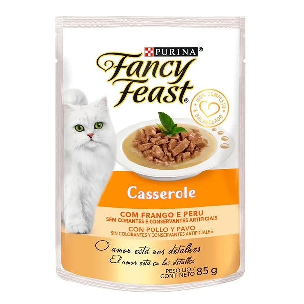 Pouch Fancy Feast Casserole Pollo Pavo 85 gr