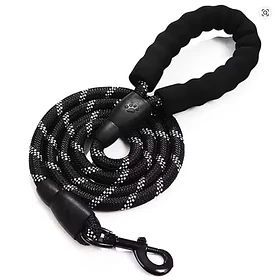  Correa reflectante para perro pequeño, mediano y grande - Negro
