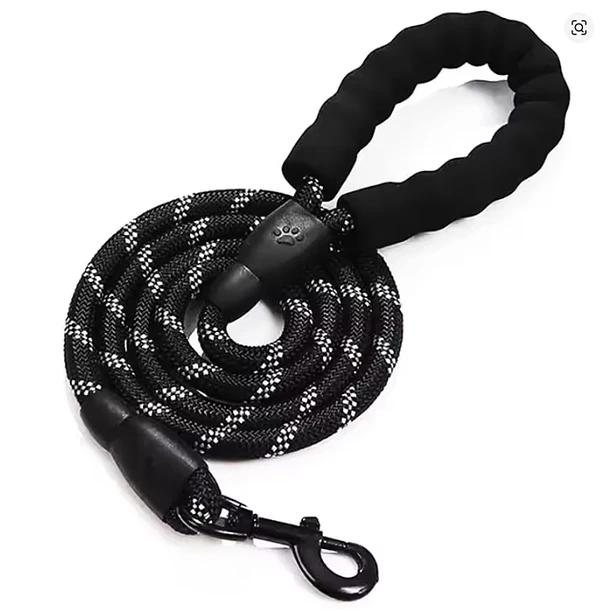  Correa reflectante para perro pequeño, mediano y grande - Negro 1