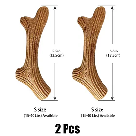 Juguete Masticable de Madera para Perros 13.5 CM - 2 Unidades