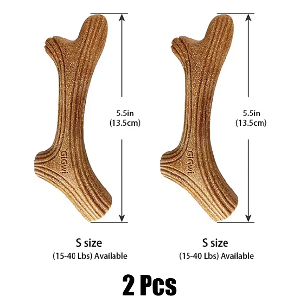 Juguete Masticable de Madera para Perros 13.5 CM - 2 Unidades