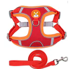 Pack arnés ajustable + correa para perros pequeños y medianos Rojo- Talla S (2-3Kg) 2