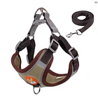 Pack arnés ajustable + correa para perros pequeños y medianos Café -Talla M (3.5-6.5Kg) 1