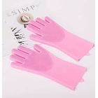 Guantes de Silicona para limpieza de Mascotas - Rosa 1