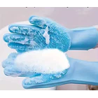 Guantes de Silicona para limpieza de Mascotas - Azul 2