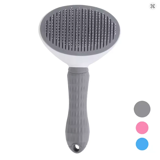 Peine Autolimpieza para Mascotas - Gris  4