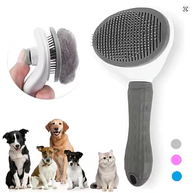 Peine Autolimpieza para Mascotas - Gris 