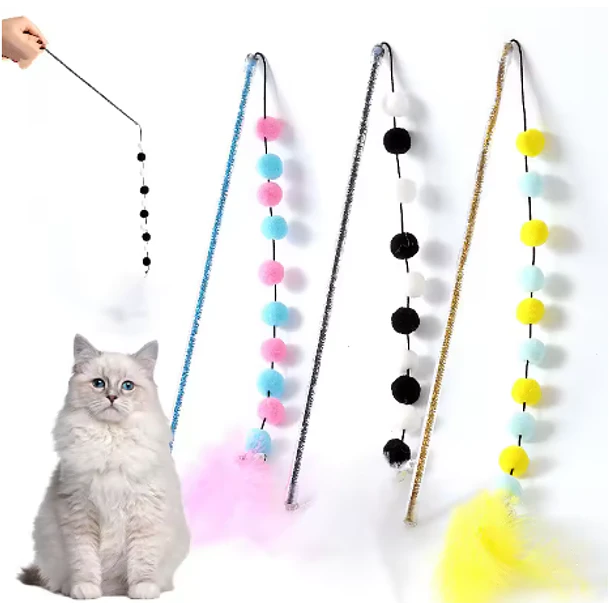 Varitas con pompón para Gatos 30CM 1