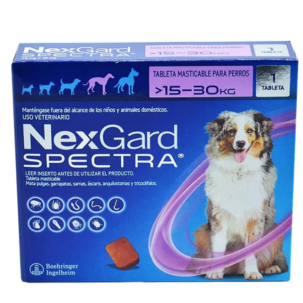 Nexgard Spectra 15.1 - 30 Kg - 1 Comprimido 1