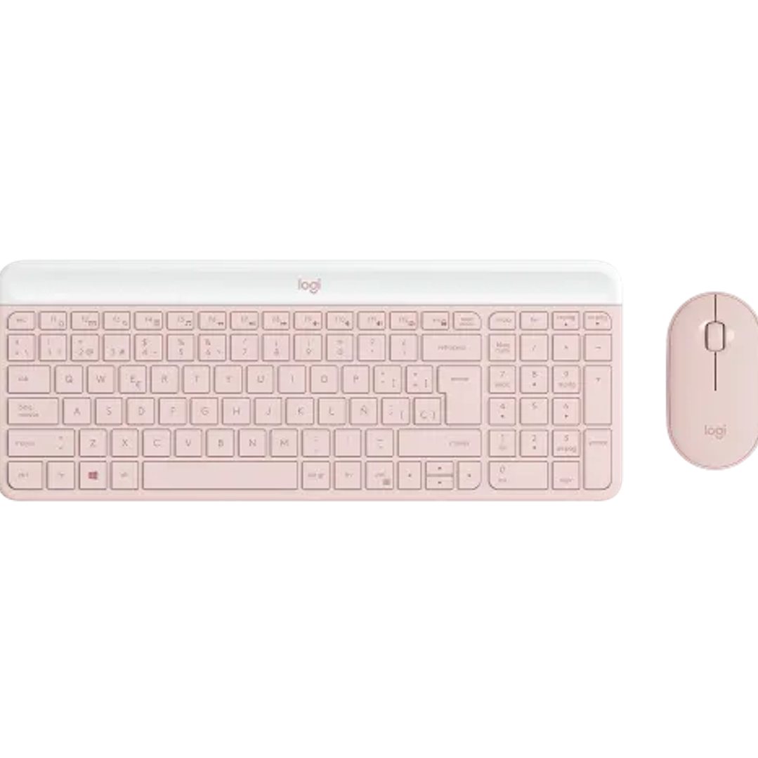 Combo Teclado y Mouse Inalambrico Logitech MK470 Rosado 1