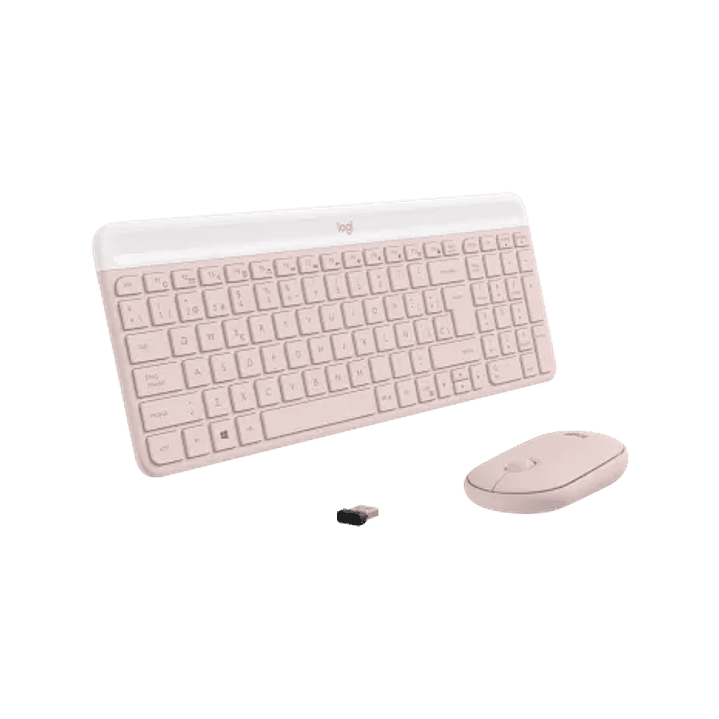Combo Teclado y Mouse Inalambrico Logitech MK470 Rosado 3