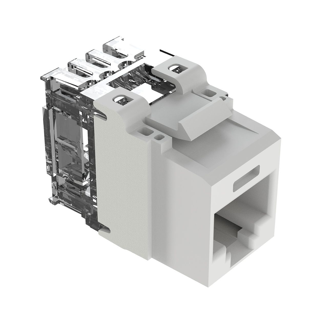 Panduit NetKey Categoria 6A Modulo Jack Punchdown Inserto Modular - RJ-45 - blanco 3