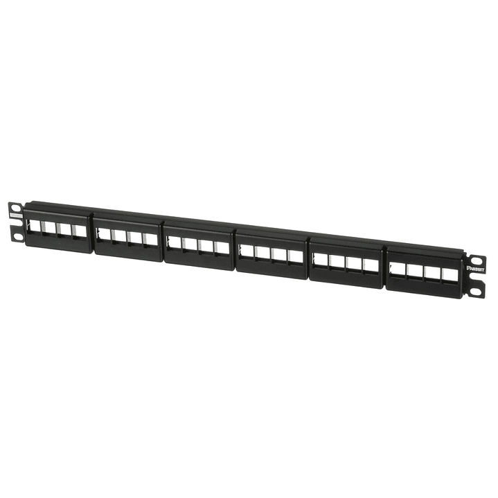 Patch Panel NetKey Panduit Modular de 24 Puertos Negro 4