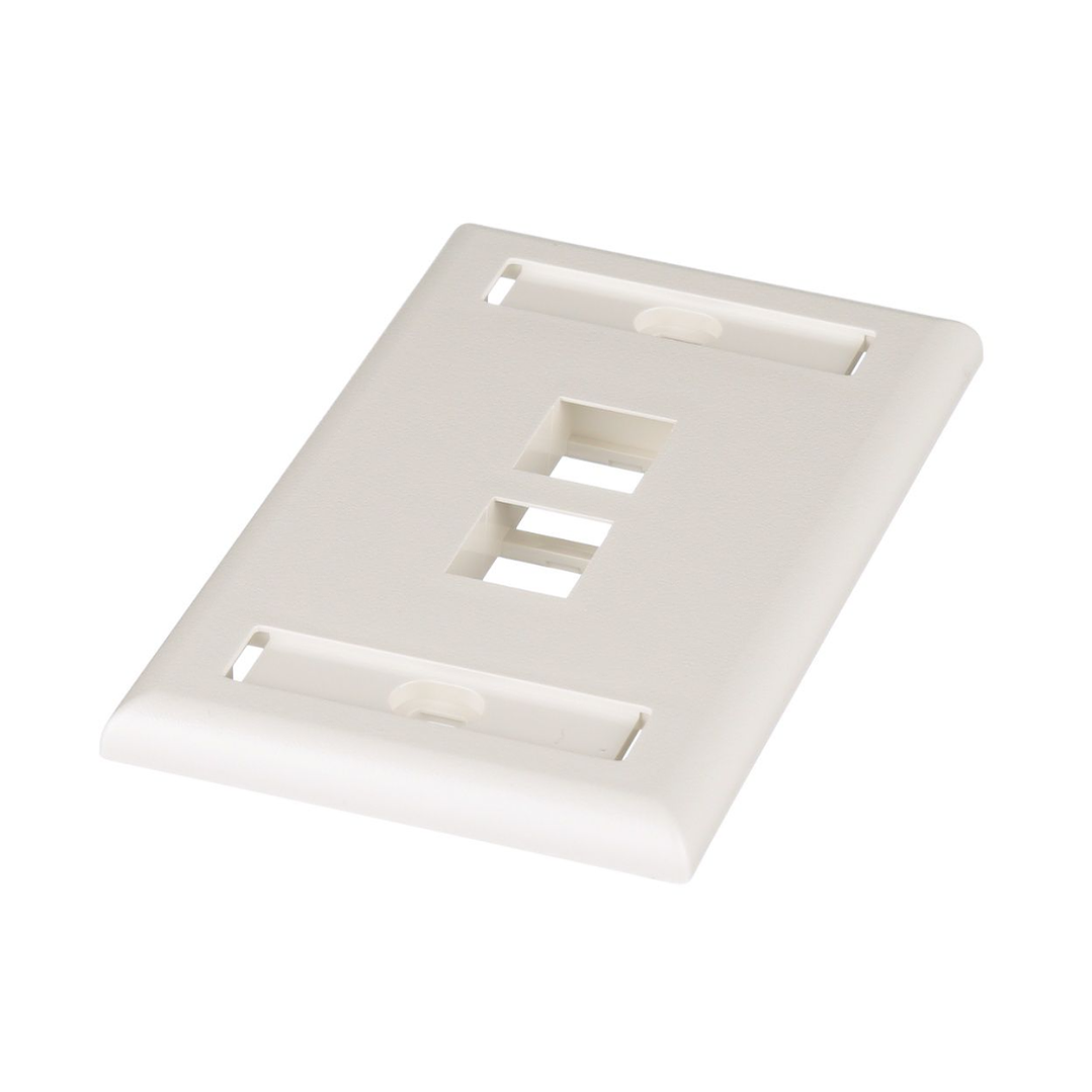 Face Plate Panduit Netkey 2 Puertos Blanco 3
