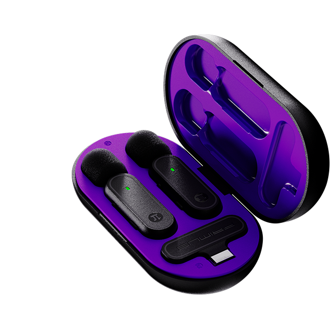 Primus Gaming Microfono Lavalier Inalambrico Tipo C con Estuche de Carga PMI-L10BT 3