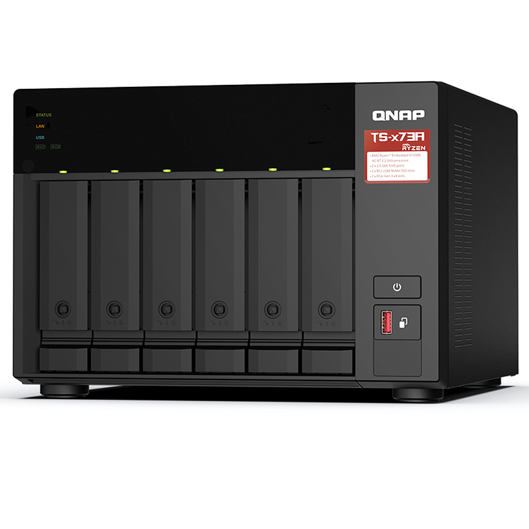 QNAP NAS 6-Bay Torre AMD Ryzen con Switch 2.5GbE Incluido 1