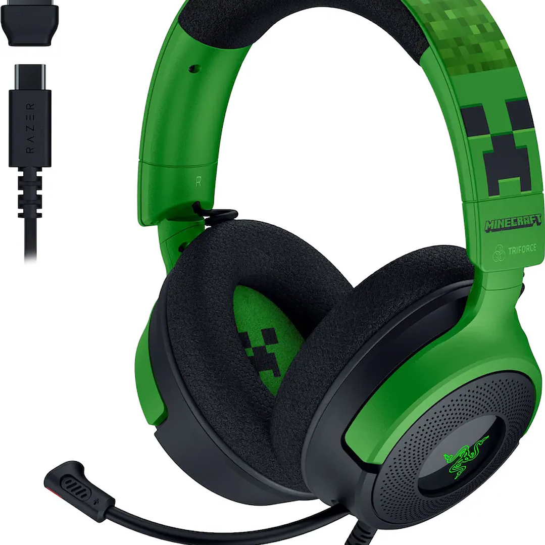Audifonos Gamer Razer Kraken V4 X Minecraft Edition 7.1 RGB 3