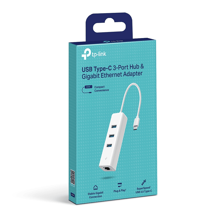 TP-Link Adaptador USB tipo C con Hub de 3 puertos y Gigabit Ethernet 3