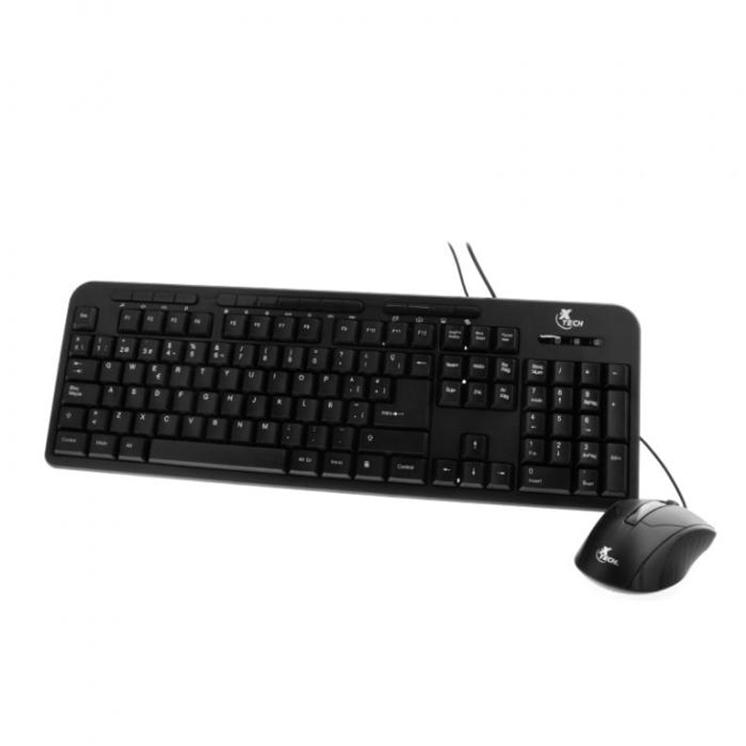 Kit Teclado y Mouse Xtech Alambrico Multimedia Negro 4