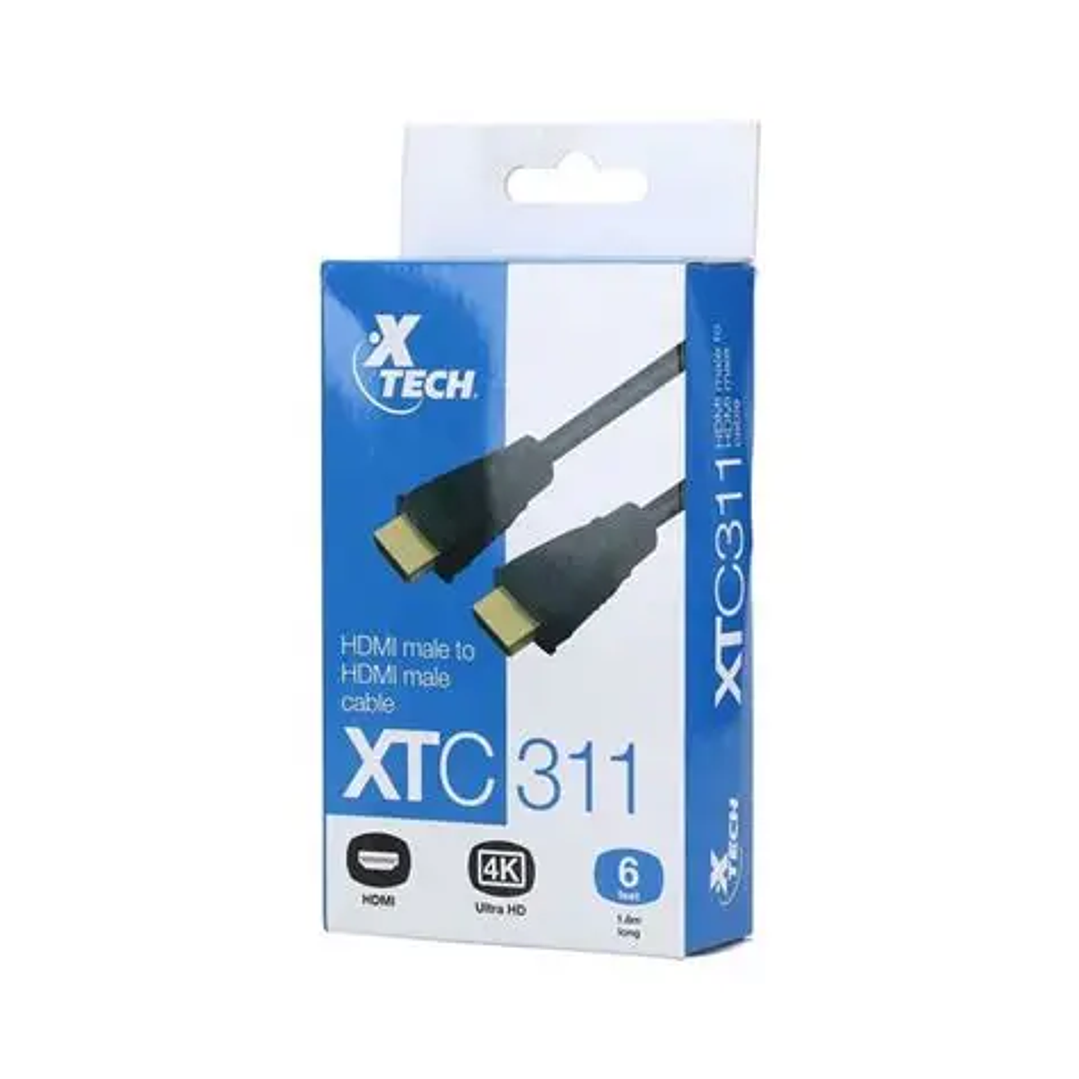 Cable HDMI Xtech 1.8 Mts 4K 60HZ M/M 2