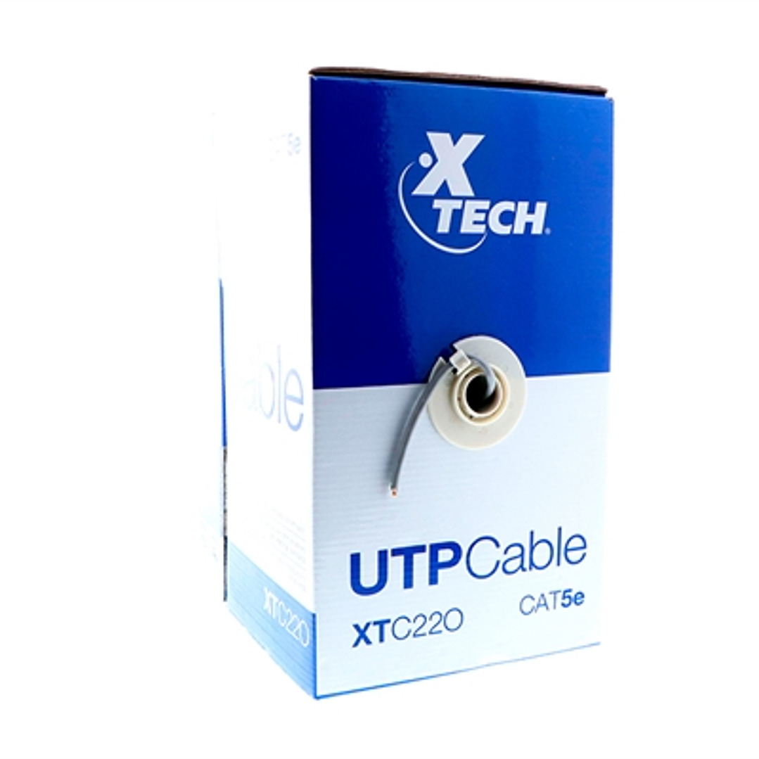 Caja Cable UTP Xtech Categoria 5e Gris 305 mts Aleacion 2