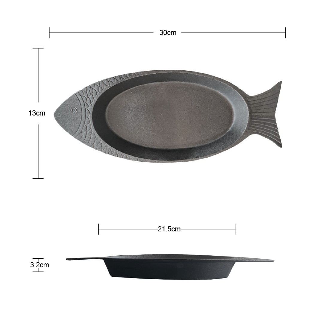 Plato de Hierro Pescado 30 Cm 6