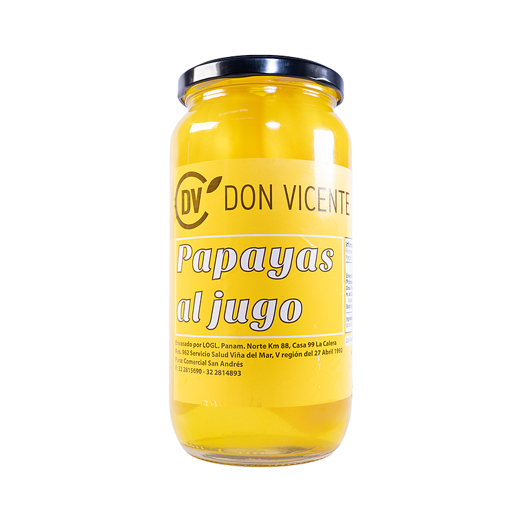 Papayas Al Jugo Frasco 1kg. 1