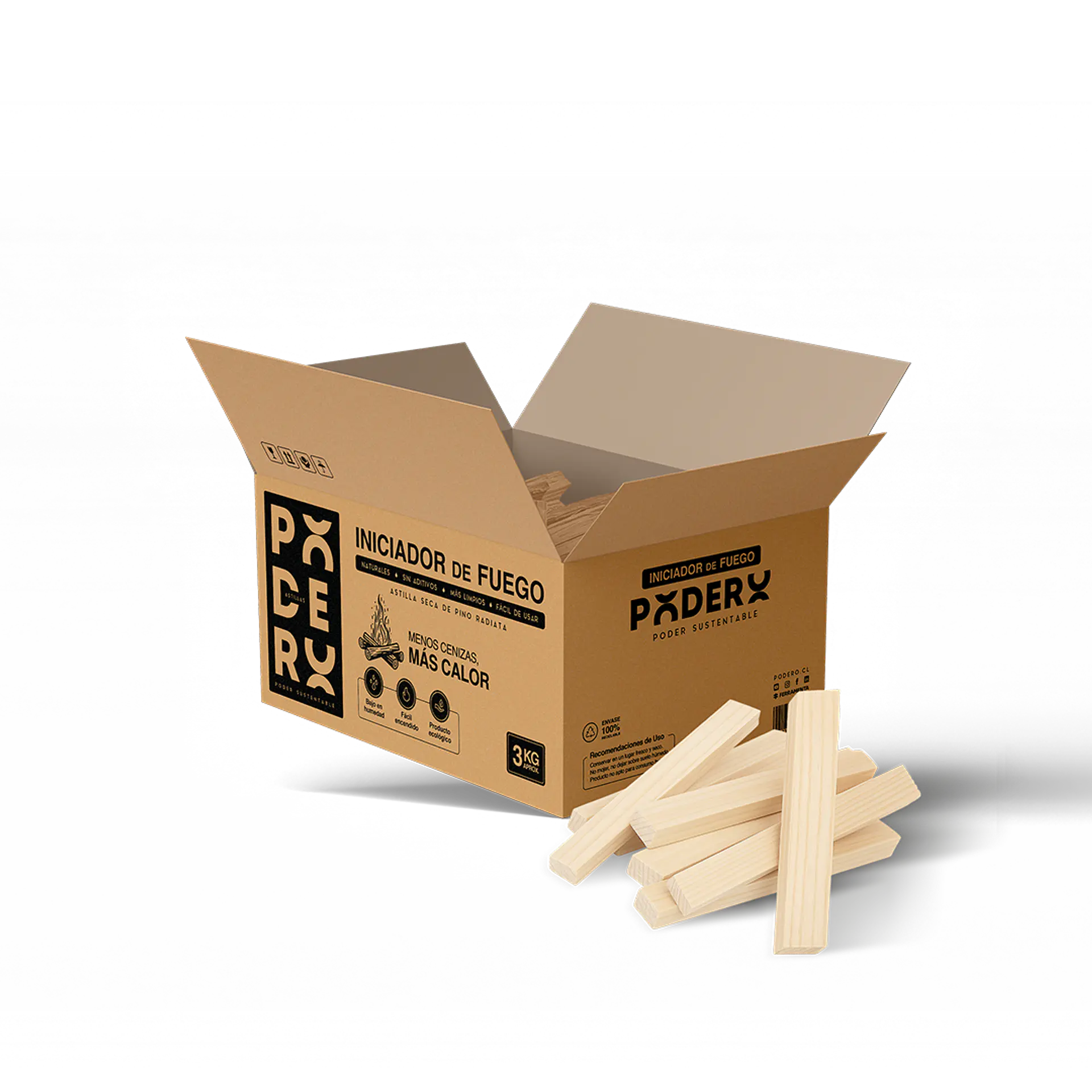 Iniciador de Fuego de Astilla Seca 3kg 1