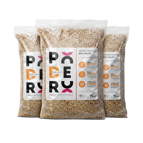 36 Bolsas de Pellet Madera 15 kg