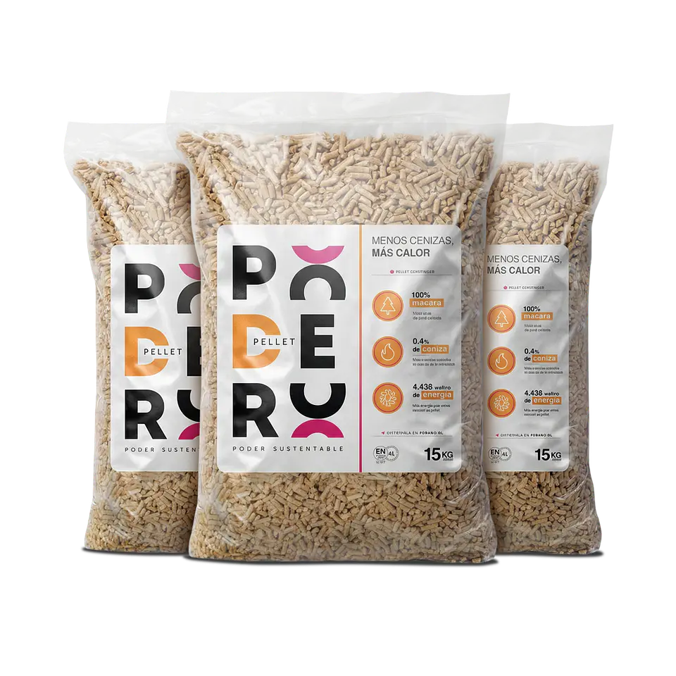 36 Bolsas de Pellet Madera 15 kg 1