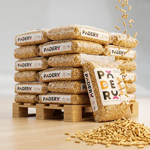 48 Bolsas de Pellet Madera 15 kg