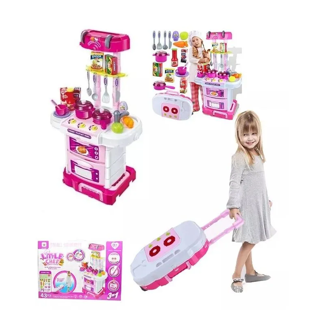 LITTLE CHEF 43 PCS JUEGO DE COCINA  1