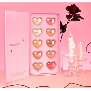 KIT DE RUBOR+ILUMINADOR 10 PCS