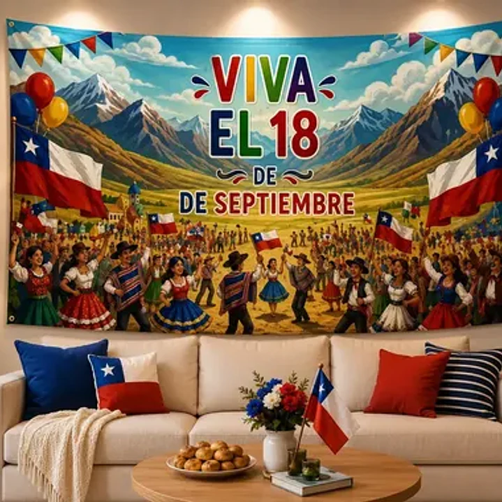 TELÓN DECORATIVO FIESTAS PATRIAS 200x250CM 1