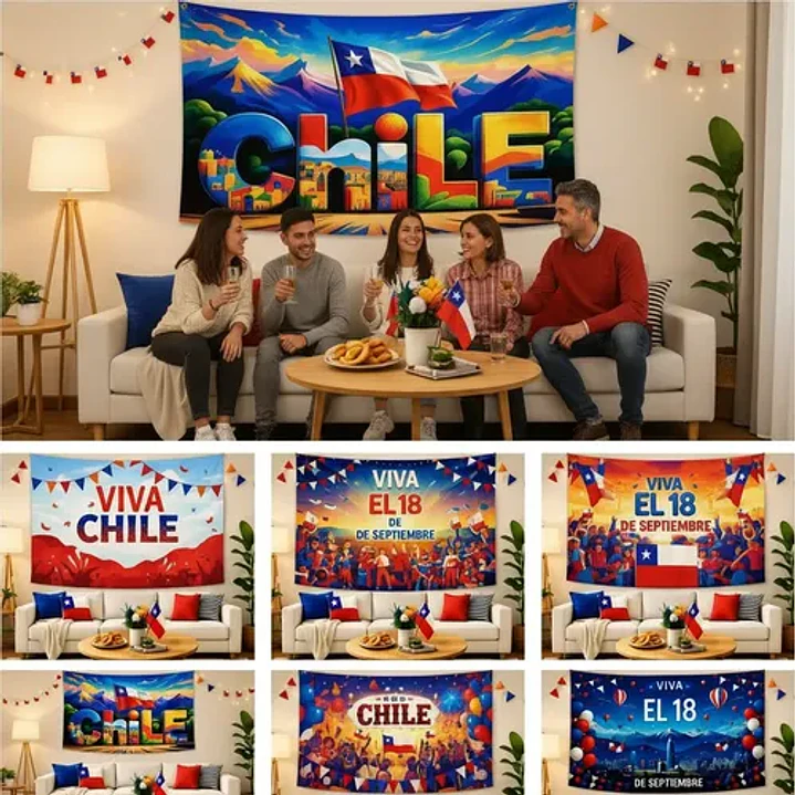 TELÓN DECORATIVO FIESTAS PATRIAS 200x250CM 4